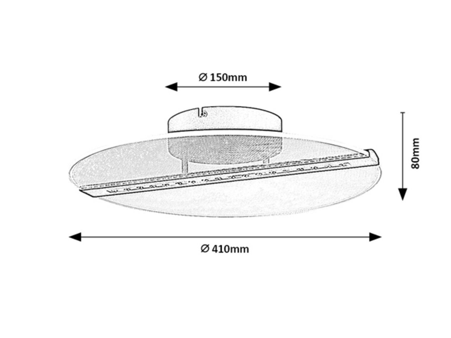 Plafoniera Rabalux Norael LED 20W 1410lm 3000 metal mat black stil contemporan 230V, 50Hz IP20 71483 [1]