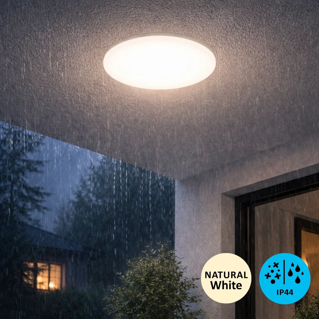 Plafoniera baie Rabalux Lucas2 LED 18W 1450lm 4000 metal white stil tehnic 230V, 50Hz IP44 71505 [2]