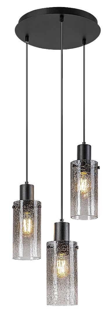 ILUMINAT INTERIOR - Lustra Rabalux Fumea E27 E27 3x MAX 60W   metal black stil vintage 230V, 50Hz IP20 72038