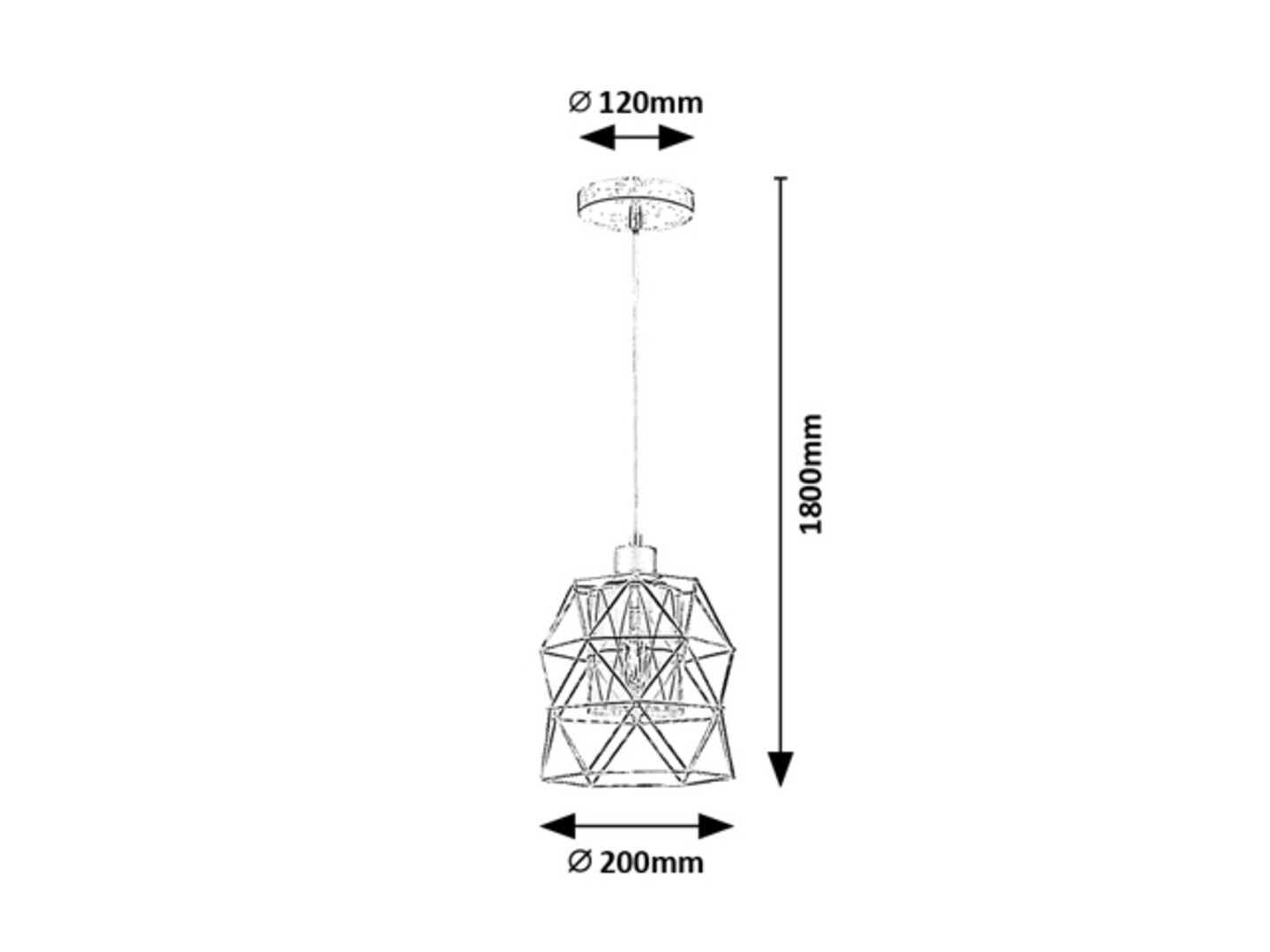 Pendul Rabalux Emrys E27 E27 1x MAX 40W   metal mat black stil industrial 230V, 50Hz IP20 72111 [5]