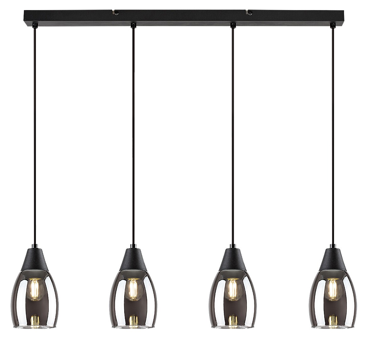 ILUMINAT - Lustra Rabalux Ilmari E27 E27 4x MAX 15W   metal black stil modern 230V, 50Hz IP20 72184