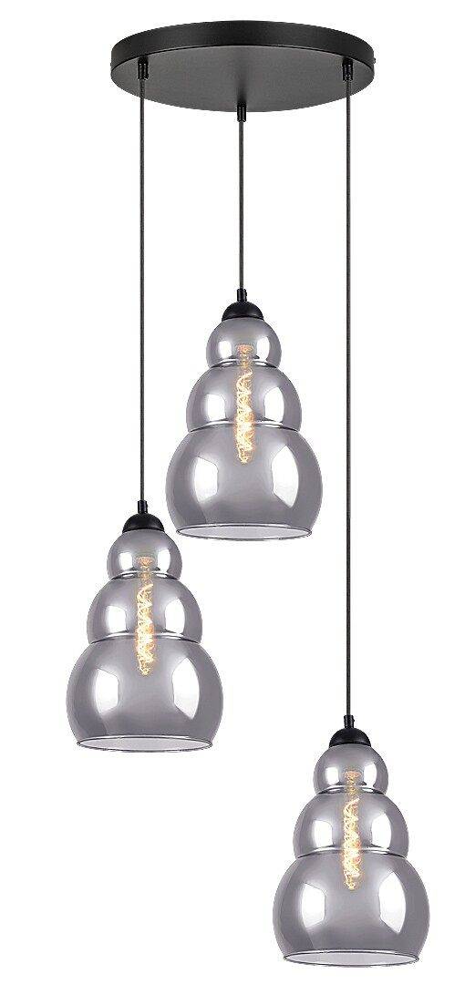ILUMINAT - Lustra Rabalux Salvatore E27 E27 3x MAX 40W   metal black stil modern 230V, 50Hz IP20 72213