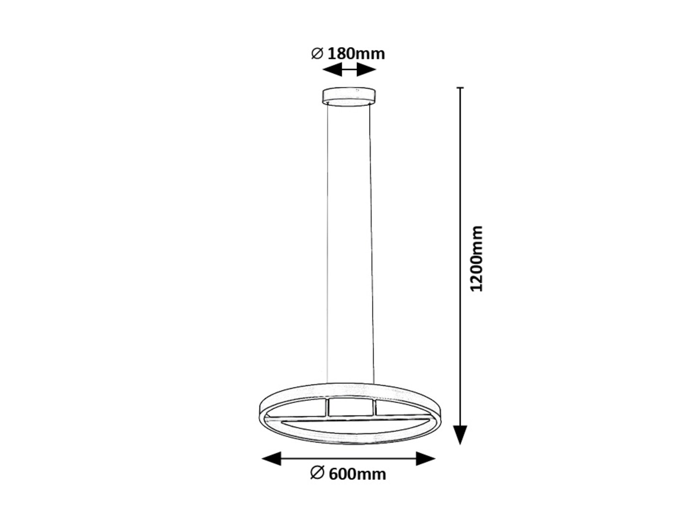 Lustra Rabalux Thric LED 42W 3500lm 3000 metal black gold stil modern 230V, 50Hz IP20 72221 [5]
