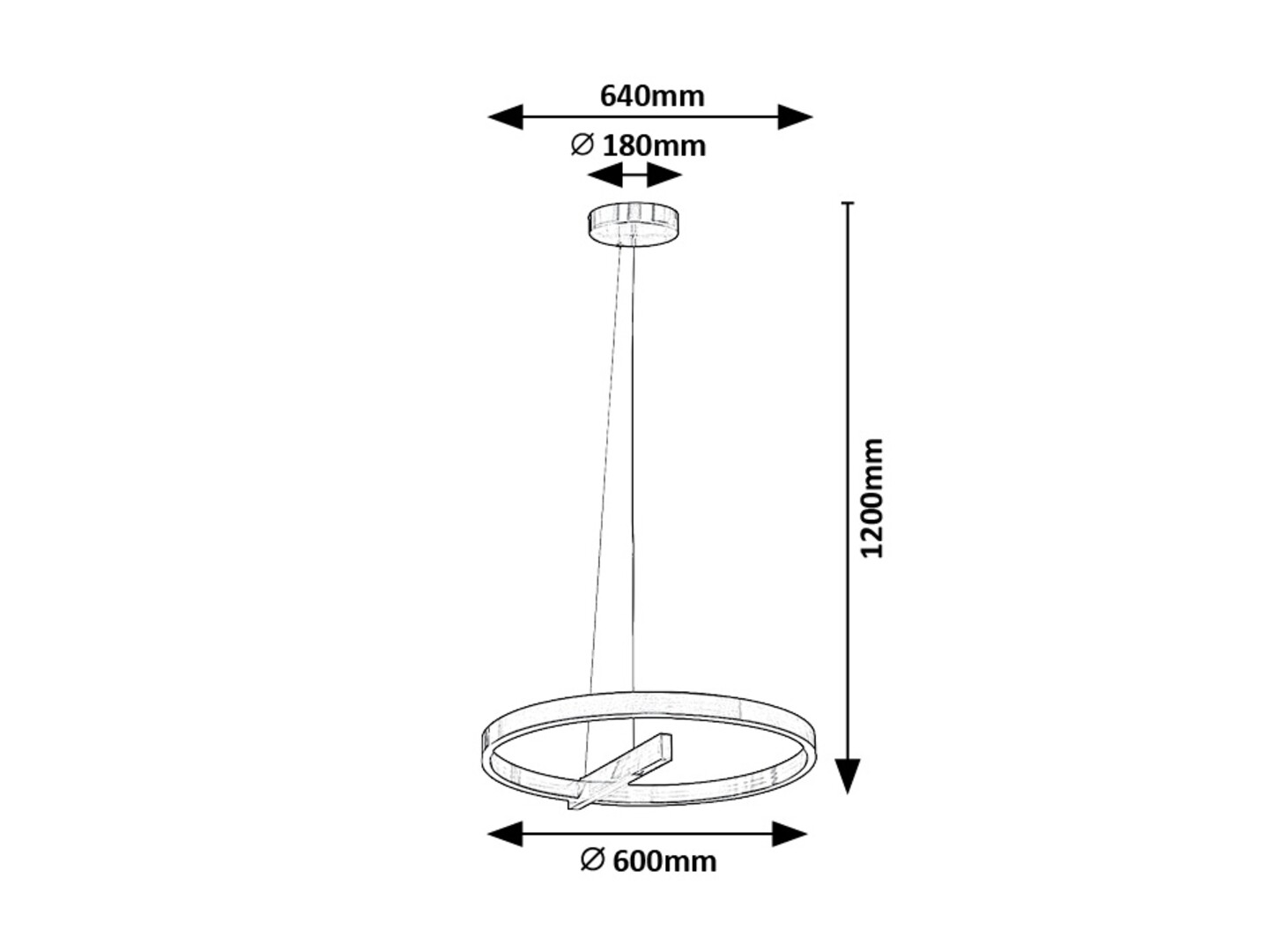 Lustra Rabalux Thrac LED 34W 1700lm 4000 metal aluminium stil modern 230V, 50Hz IP20 72222 [6]