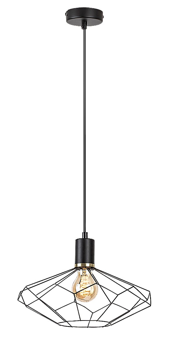 ILUMINAT - Pendul Rabalux Fran E27 E27 1x MAX 40W   metal mat black stil vintage 230V, 50Hz IP20 72241