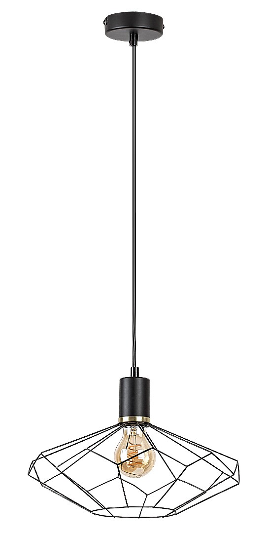 Pendul Rabalux Fran E27 E27 1x MAX 40W   metal mat black stil vintage 230V, 50Hz IP20 72241 [1]