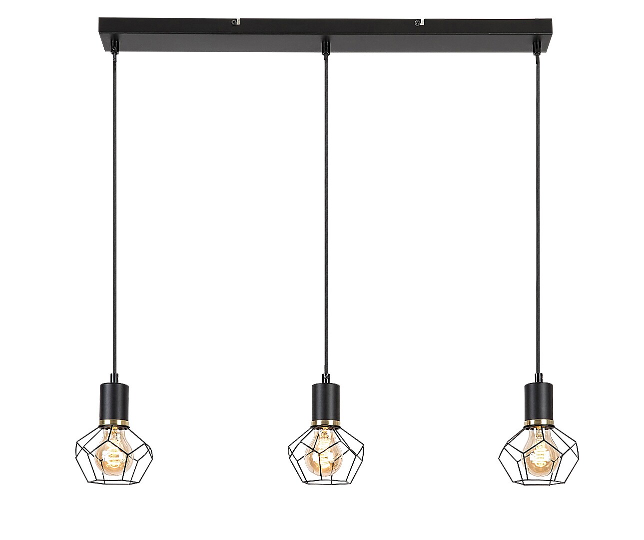 ILUMINAT - Lustra Rabalux Fran E27 E27 3x MAX 40W   metal mat black stil vintage 230V, 50Hz IP20 72242