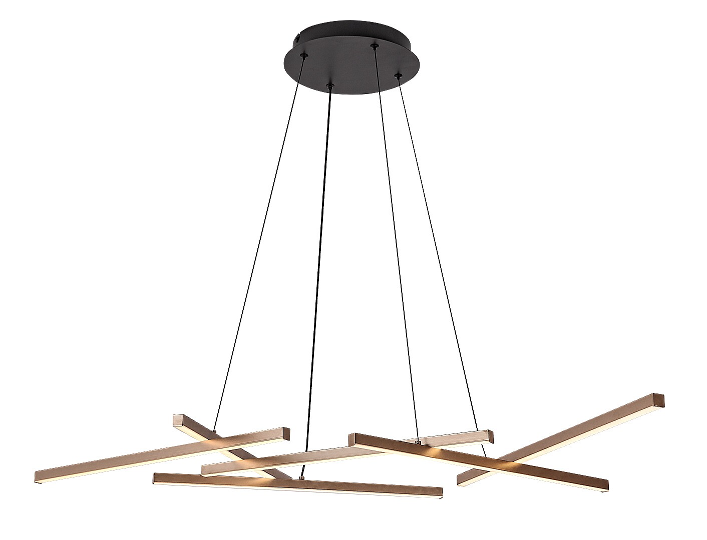 ILUMINAT - Lustra Rabalux Severine LED 40W 2400lm 3000-6500 metal black gold stil modern 230V, 50Hz IP20 72369