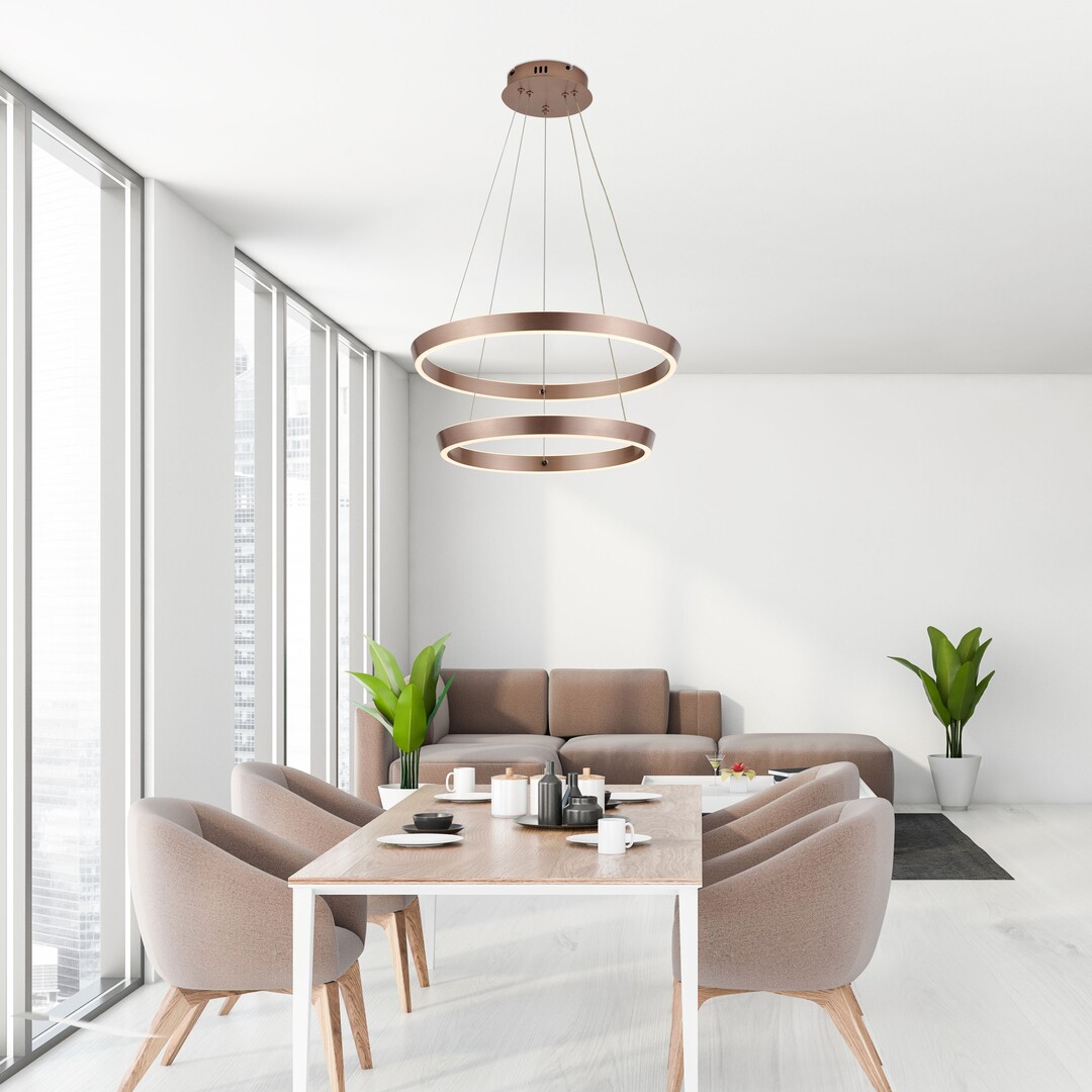 Lustra Rabalux Nevira LED 45W 3150lm 3000-6500 metal coffee brown stil modern 230V, 50Hz IP20 72403 [4]