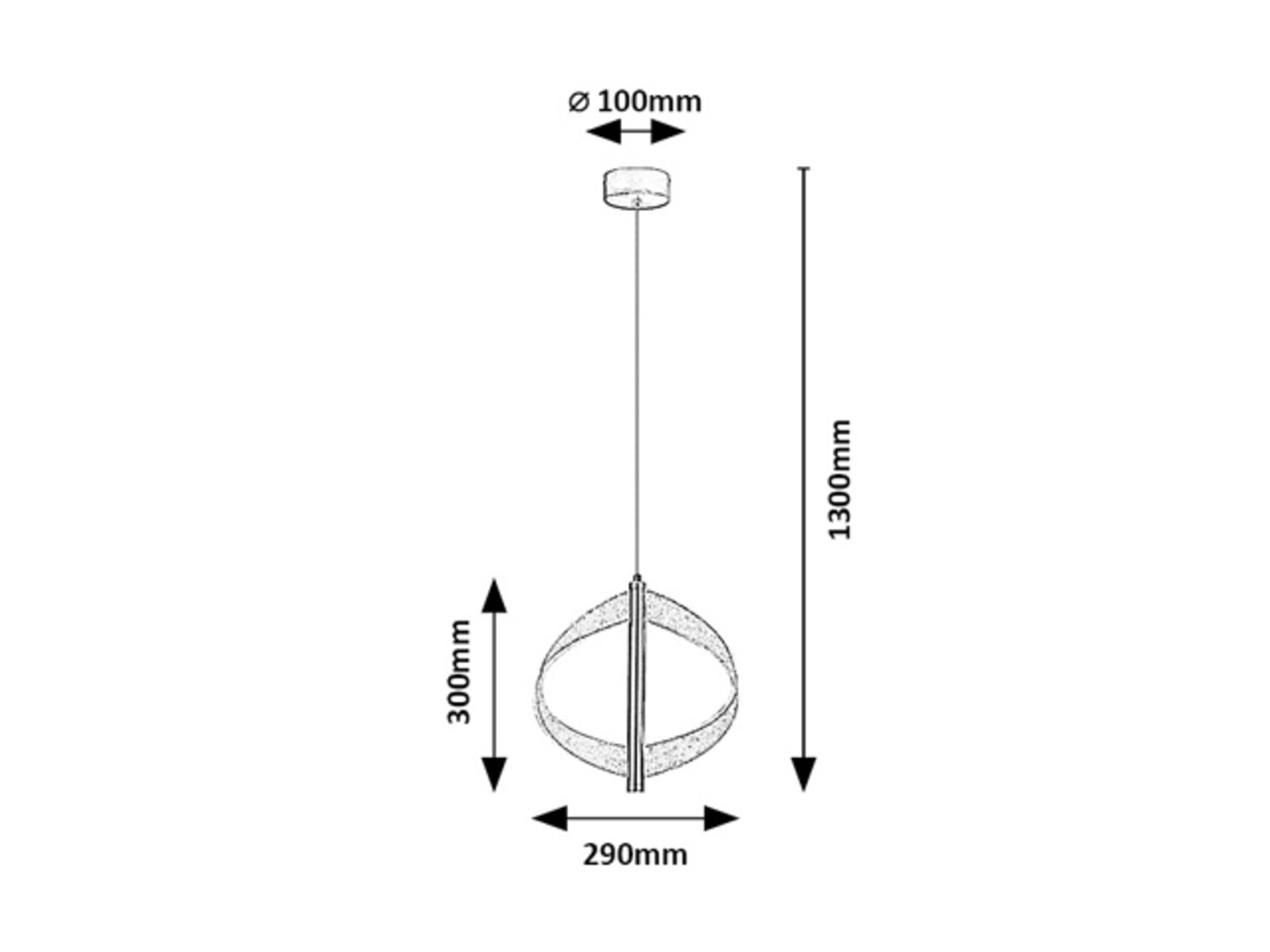 Pendul Rabalux Olyssia LED 8W 340lm 3000 metal gold stil decor 230V, 50Hz IP20 72464 [5]