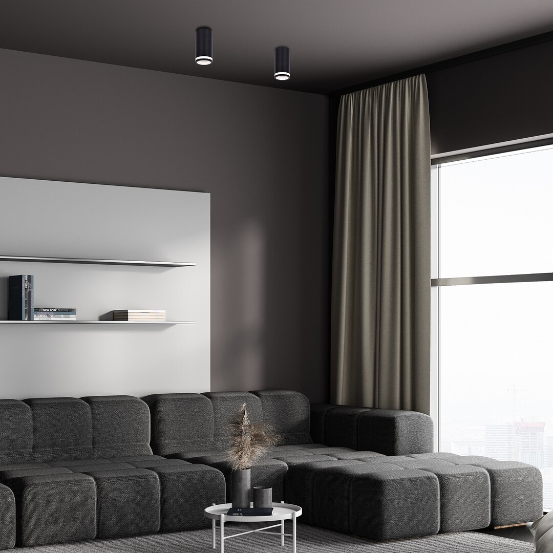 Spot aplicat fix Rabalux Senobia GU10 GU10 1x MAX 35W   aluminiu black stil modern 230V, 50Hz IP20 73030 [5]