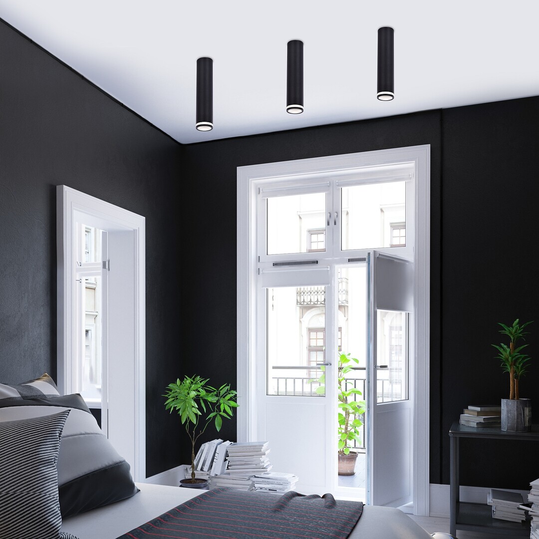Spot aplicat fix Rabalux Senobia GU10 GU10 1x MAX 35W   aluminiu black stil modern 230V, 50Hz IP20 73031 [5]