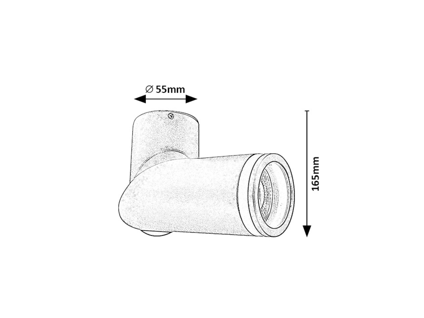 Spot aplicat reglabil Rabalux Senobia GU10 GU10 1x MAX 35W   aluminiu black stil modern 230V, 50Hz IP20 73032 [6]