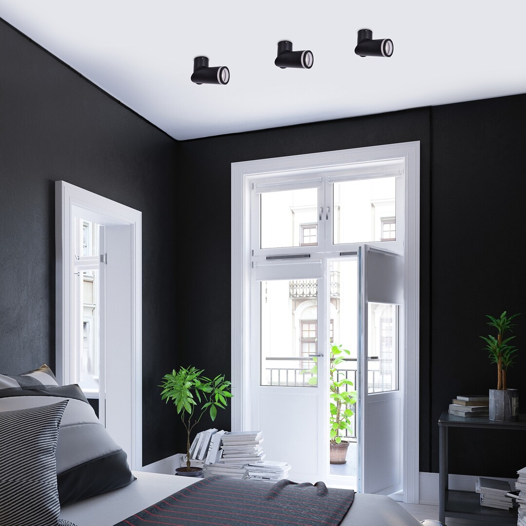 Spot aplicat reglabil Rabalux Senobia GU10 GU10 1x MAX 35W   aluminiu black stil modern 230V, 50Hz IP20 73032 [7]