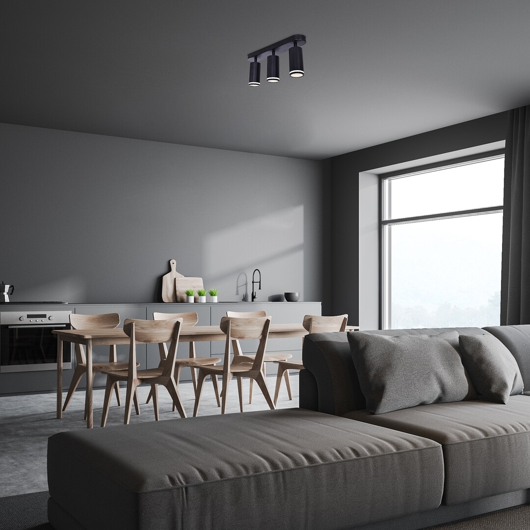 Spot aplicat reglabil Rabalux Senobia GU10 GU10 3x MAX 35W   aluminiu black stil modern 230V, 50Hz IP20 73035 [4]