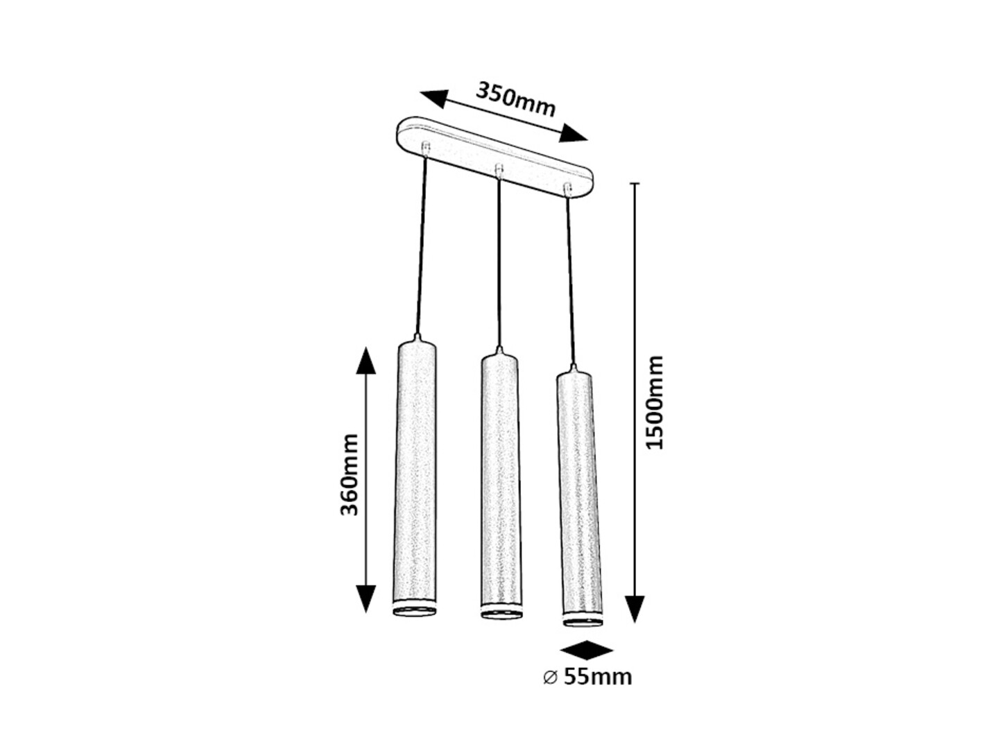 Lustra Rabalux Senobia GU10 GU10 3X MAX 5W   aluminiu black stil modern 230V, 50Hz IP20 73037 [5]