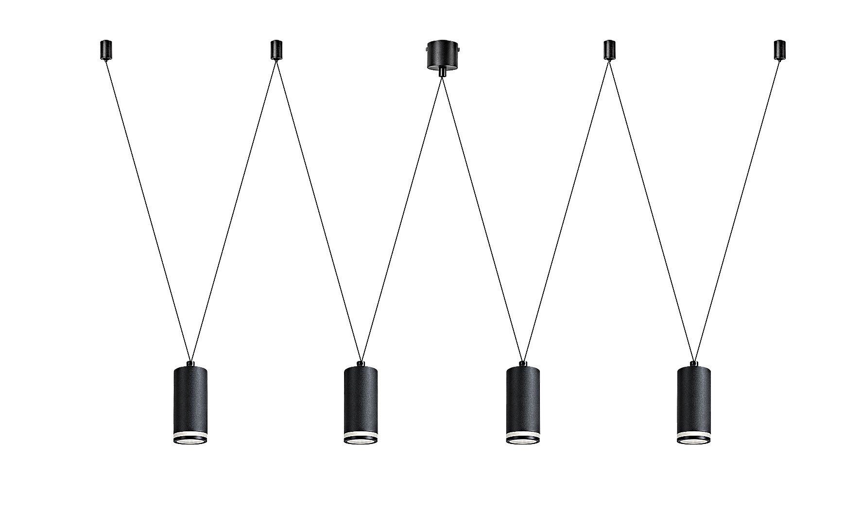 ILUMINAT - Lustra Rabalux Senobia GU10 GU10 4X MAX 5W   aluminiu black stil modern 230V, 50Hz IP20 73038