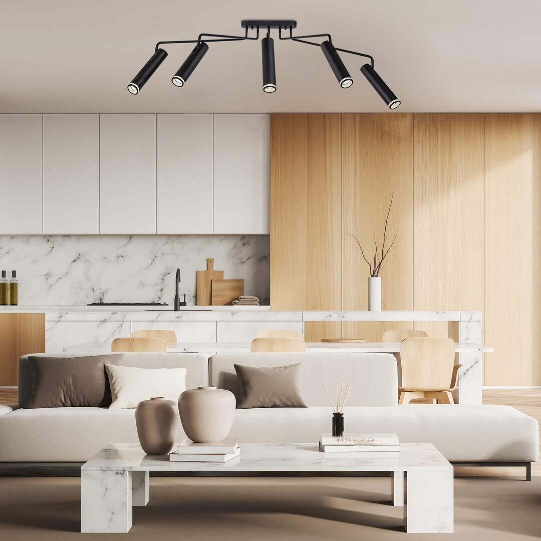 Lustra Rabalux Senobia GU10 GU10 5x MAX 35W   aluminiu black stil modern 230V, 50Hz IP20 73040 [6]