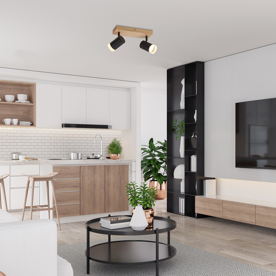Plafoniera Rabalux Toras GU10 GU10 2X MAX 5W   lemn wood stil scandinav 230V, 50Hz IP20 73122 [6]
