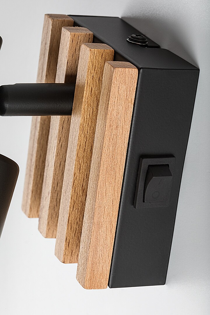 Aplica Rabalux Noxelle E14 E14 1X MAX 10W   metal/ lemn mat black wood stil scandinav 230V, 50Hz IP20 73420 [4]
