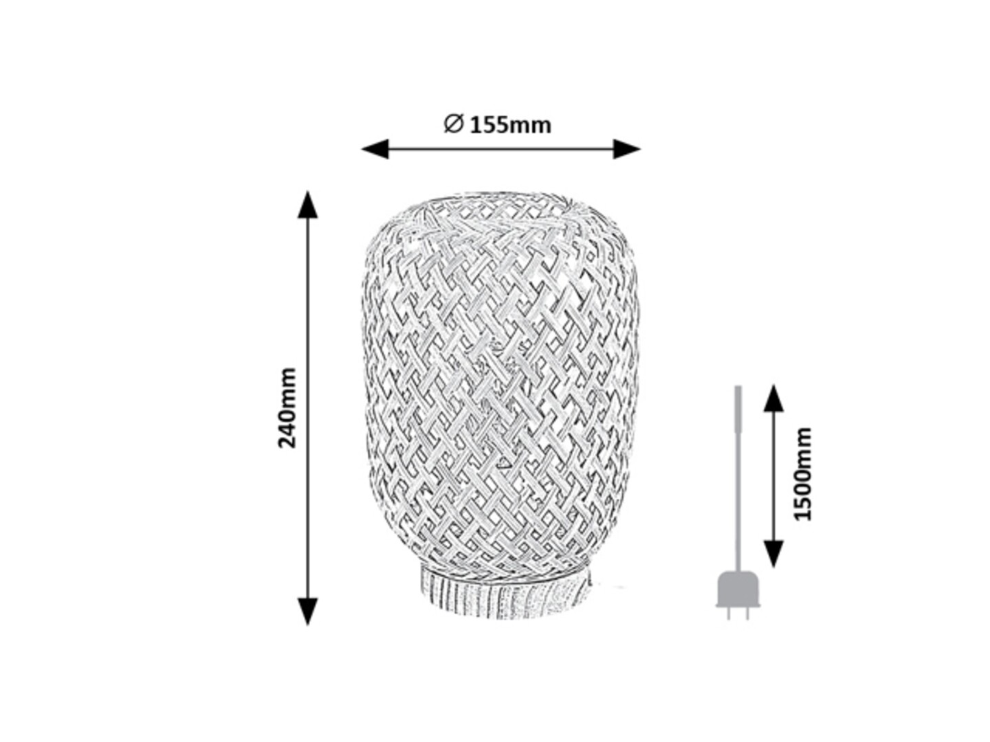 Veioza Rabalux Alinafe E14 E14 1x MAX 25W   metal/ lemn nature stil scandinav 230V, 50Hz IP20 74016 [5]