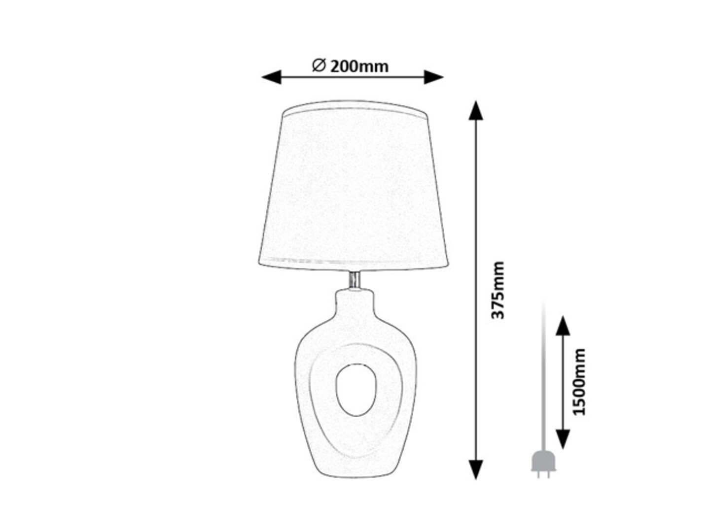 Veioza Rabalux Madelor E14 E14 1x MAX 25W   ceramică beige stil  230V, 50Hz IP20 74079 [2]