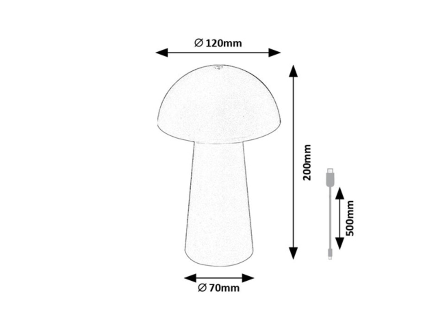 Veioza reincarcabila Rabalux Mireo LED 1,5W 60lm 3000 plastic green stil  DC 5V IP44 76038 [4]