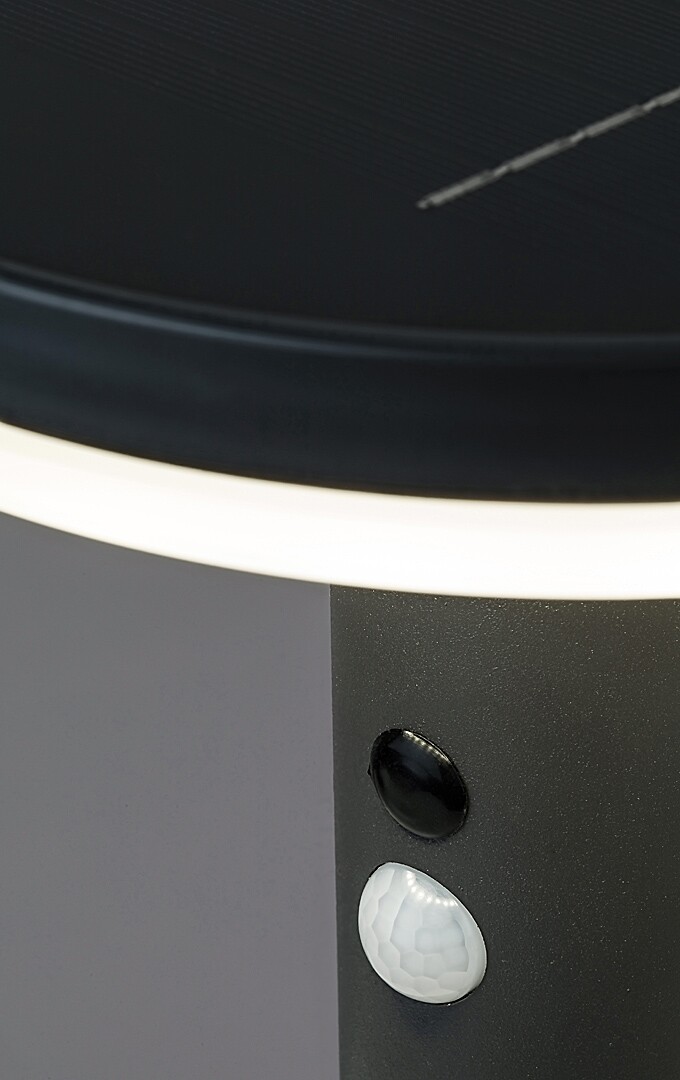 Aplica exterior solara Rabalux Alaska LED 10W 250lm 4000K oţel inoxidabil anthracite stil modern DC 3.7V IP44 77017 [4]