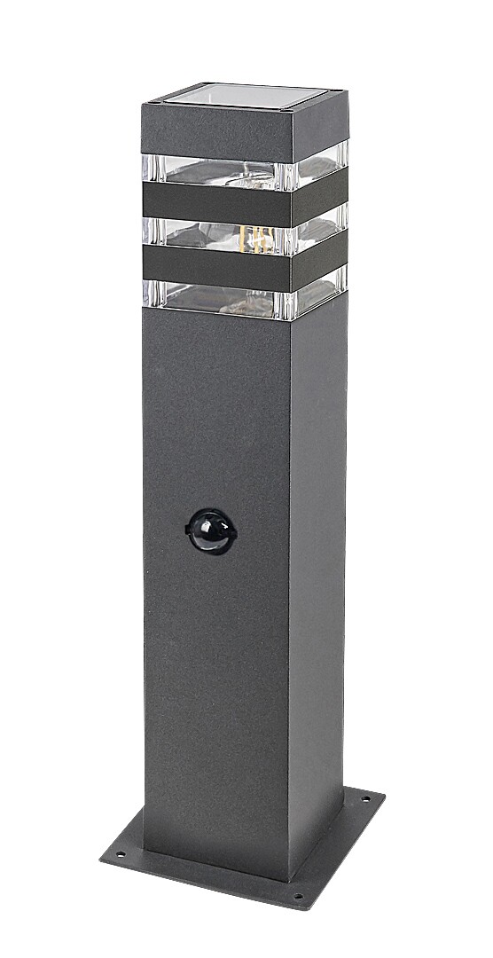 ILUMINAT - Stalp exterior cu senzor Rabalux Ankara E27    aluminiu anthracite stil modern 230V, 50Hz IP44 77026