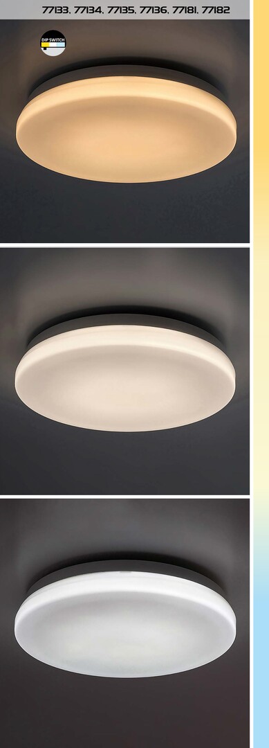 Plafoniera baie Rabalux Lowar LED 36W 2300lm 3000, 4000, 6000 plastic white stil modern 230V, 50Hz IP44 77135 [7]