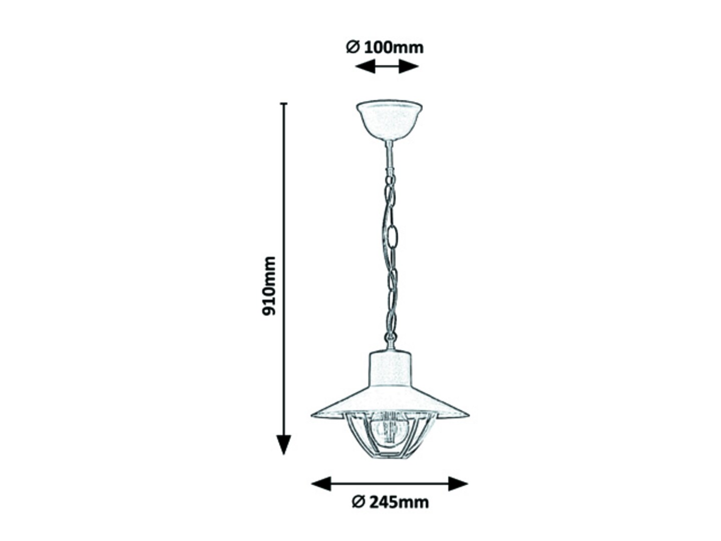 Pendul Rabalux Almada E27    aluminiu brown stil modern 230V, 50Hz IP44 7885 [2]