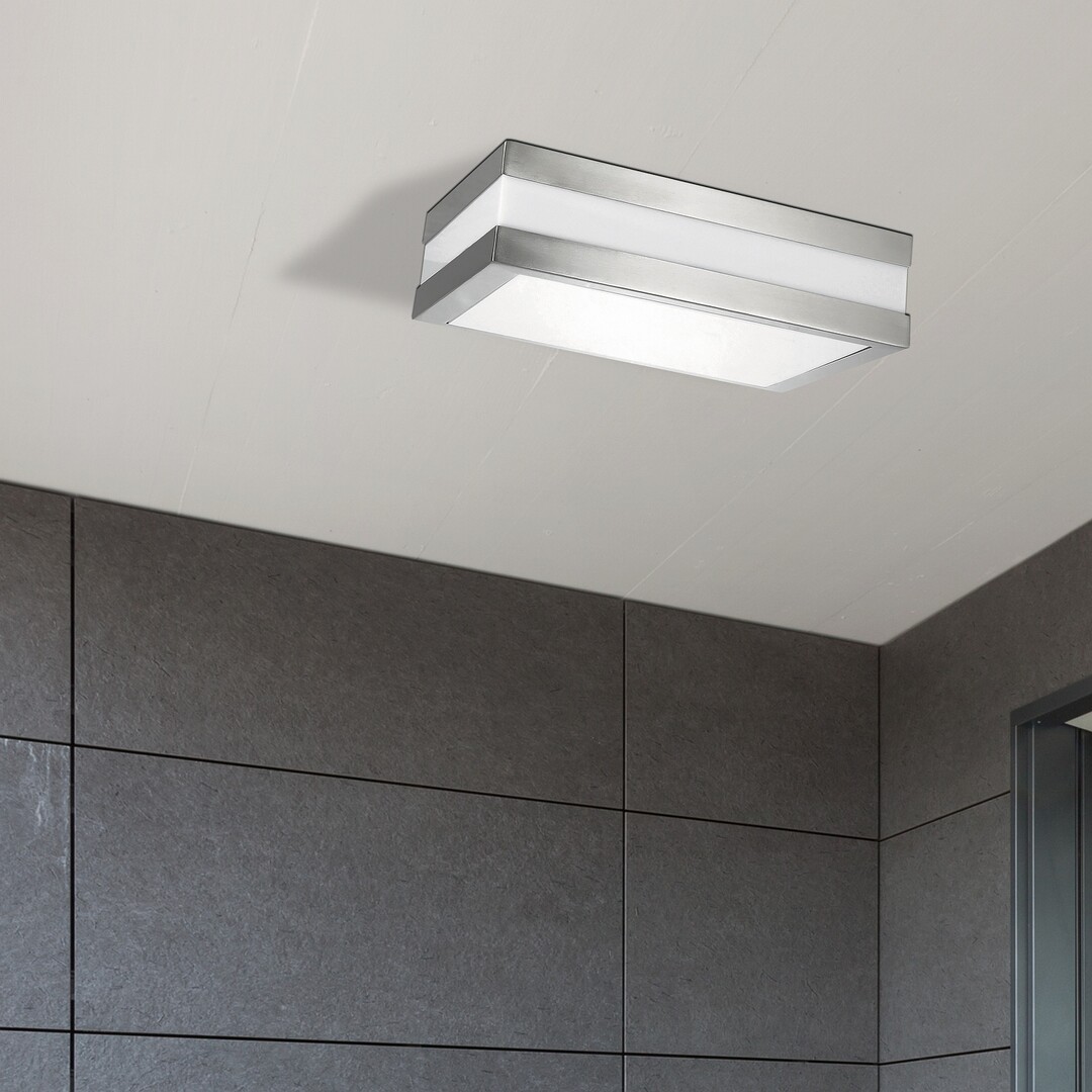 Plafoniera exterior Rabalux Stuttgart E27    metal satin chrome stil modern 230V, 50Hz IP44 8227 [2]