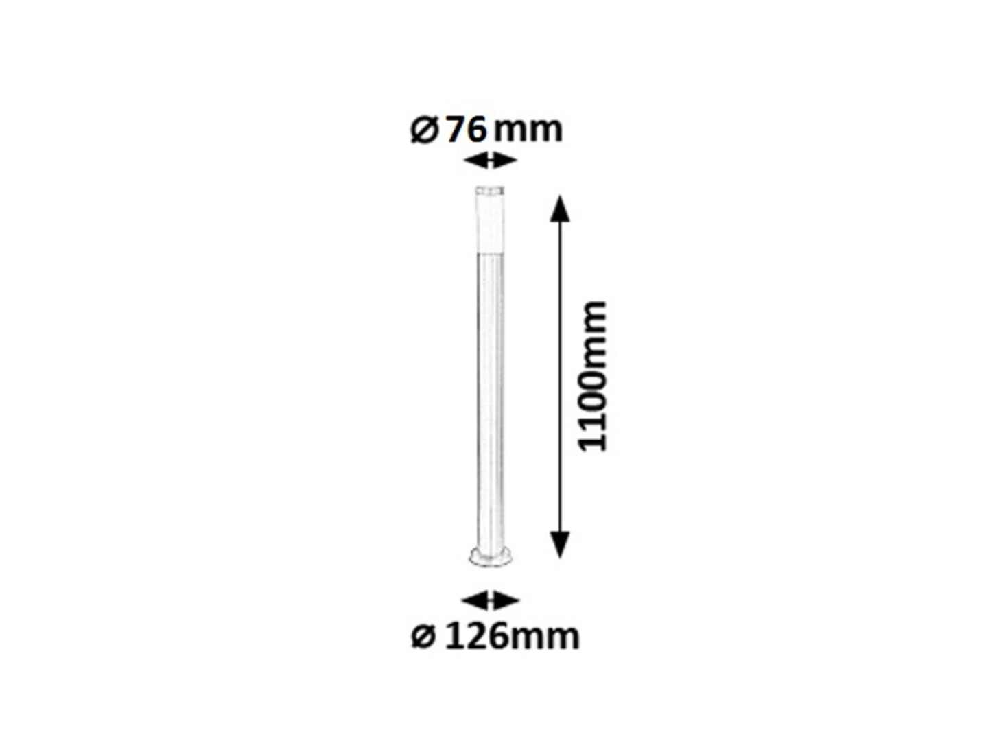 Stalp exterior Rabalux Inox torch E27    metal satin chrome stil modern 230V, 50Hz IP44 8265 [1]