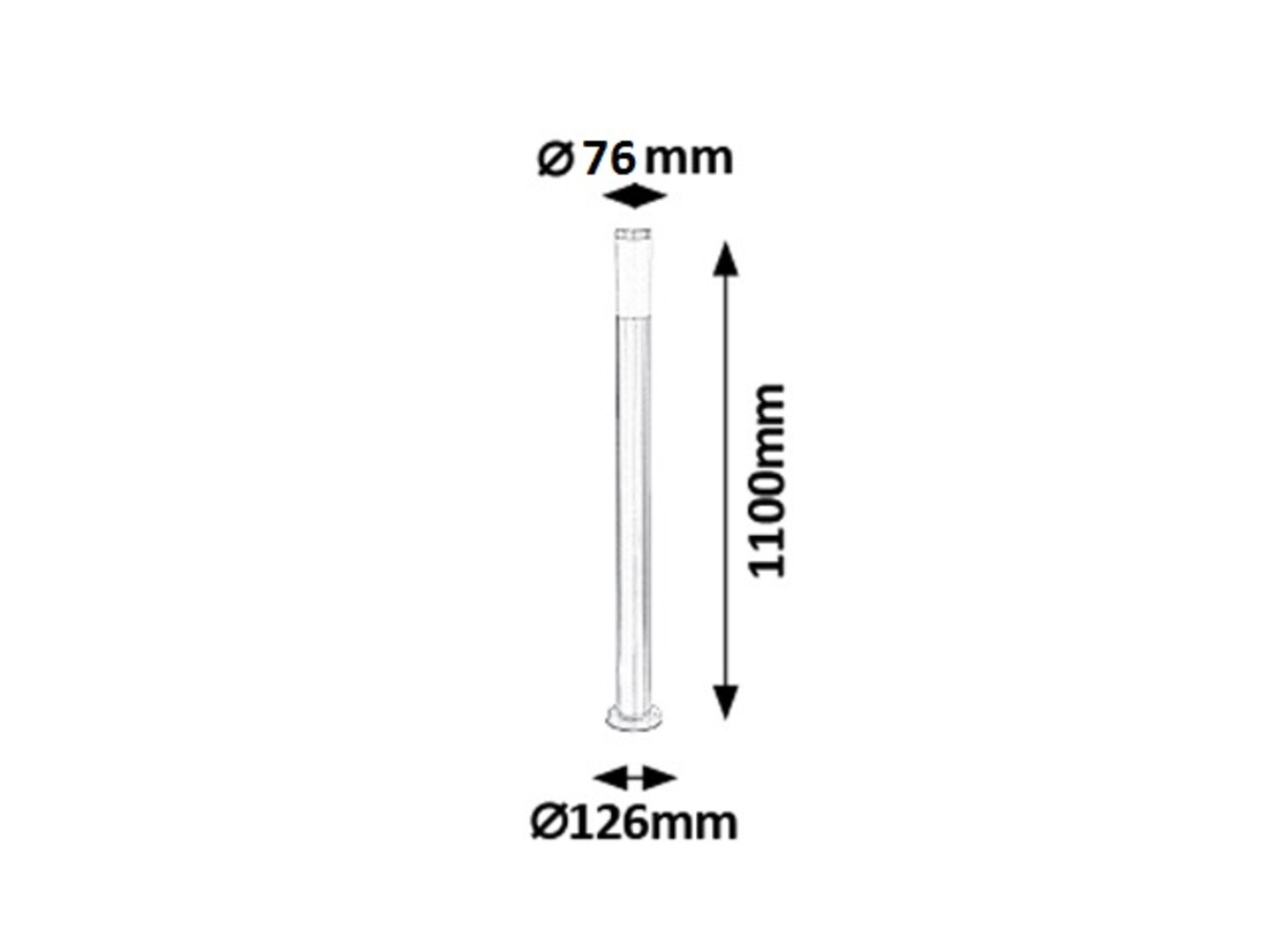 Stalp exterior cu senzor Rabalux Inox torch E27    metal satin chrome stil modern 230V, 50Hz IP44 8268 [5]