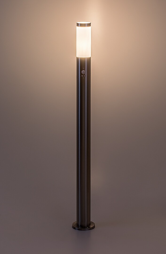 Stalp exterior cu senzor Rabalux Inox torch E27    metal satin chrome stil modern 230V, 50Hz IP44 8268 [4]
