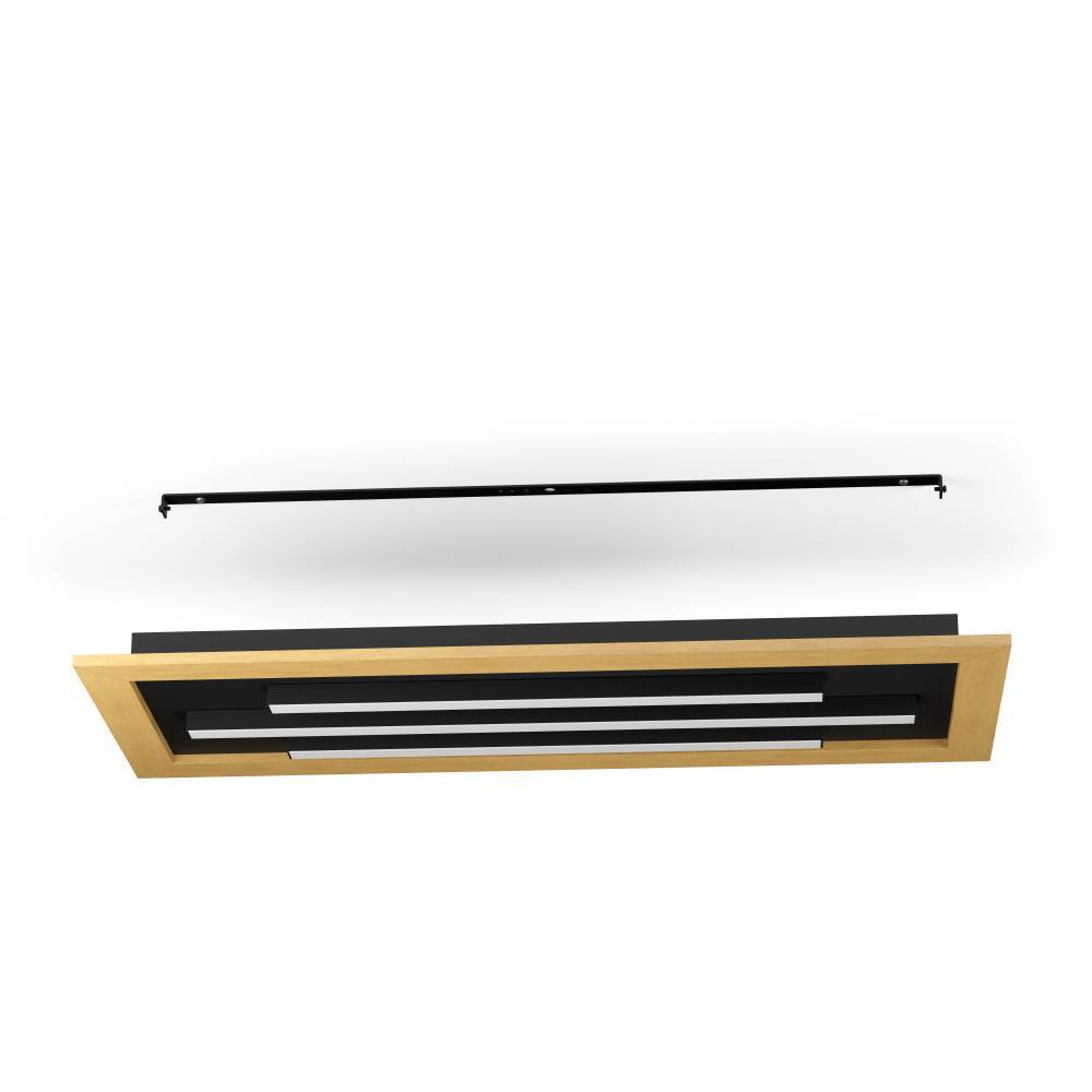 Plafoniera EGLO Tirrenara 900604 LED;LED 2X9,2W;1X13,7W 2700-6500K 2600;1800lm 220-240V,50/60Hz L 780mm x l 305mm x H 55mm otel/lemn negru/maro plastic alb IP20 [2]