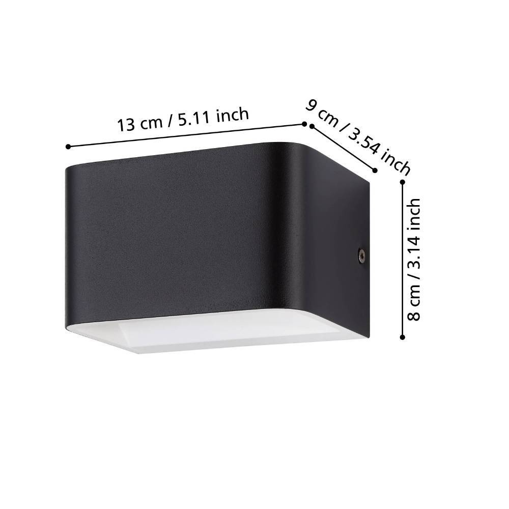 Aplica EGLO Sania 4 901016 LED 6W 3000K 670lm 220-240V,50/60Hz L 130mm x H 80mm aluminiu negru/alb  IP20 [4]