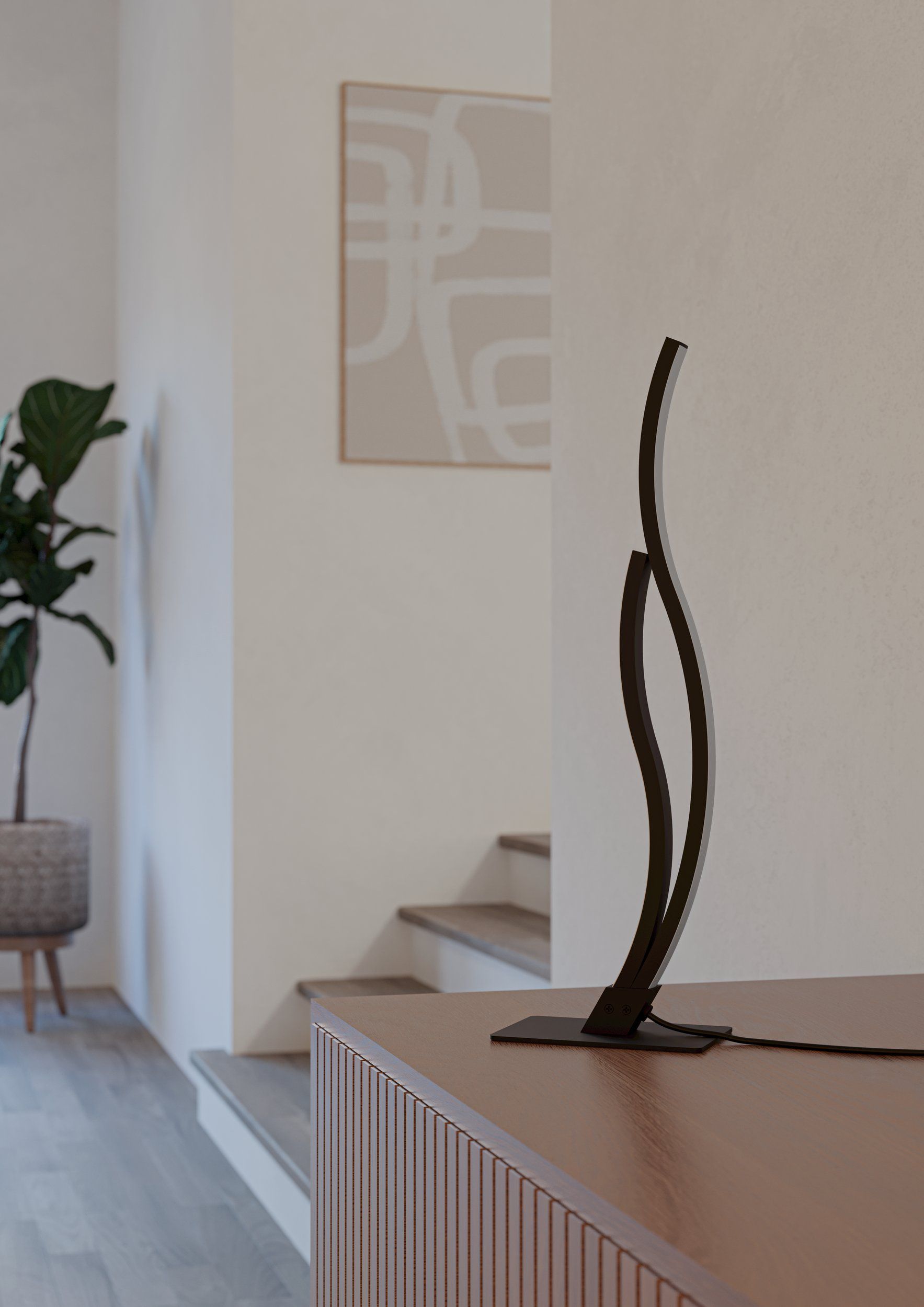 Veioza EGLO Grisolia 901208 LED 12W 4000K 1500lm 220-240V,50/60Hz H 455mm plastic/otel negru plastic alb IP20 [2]