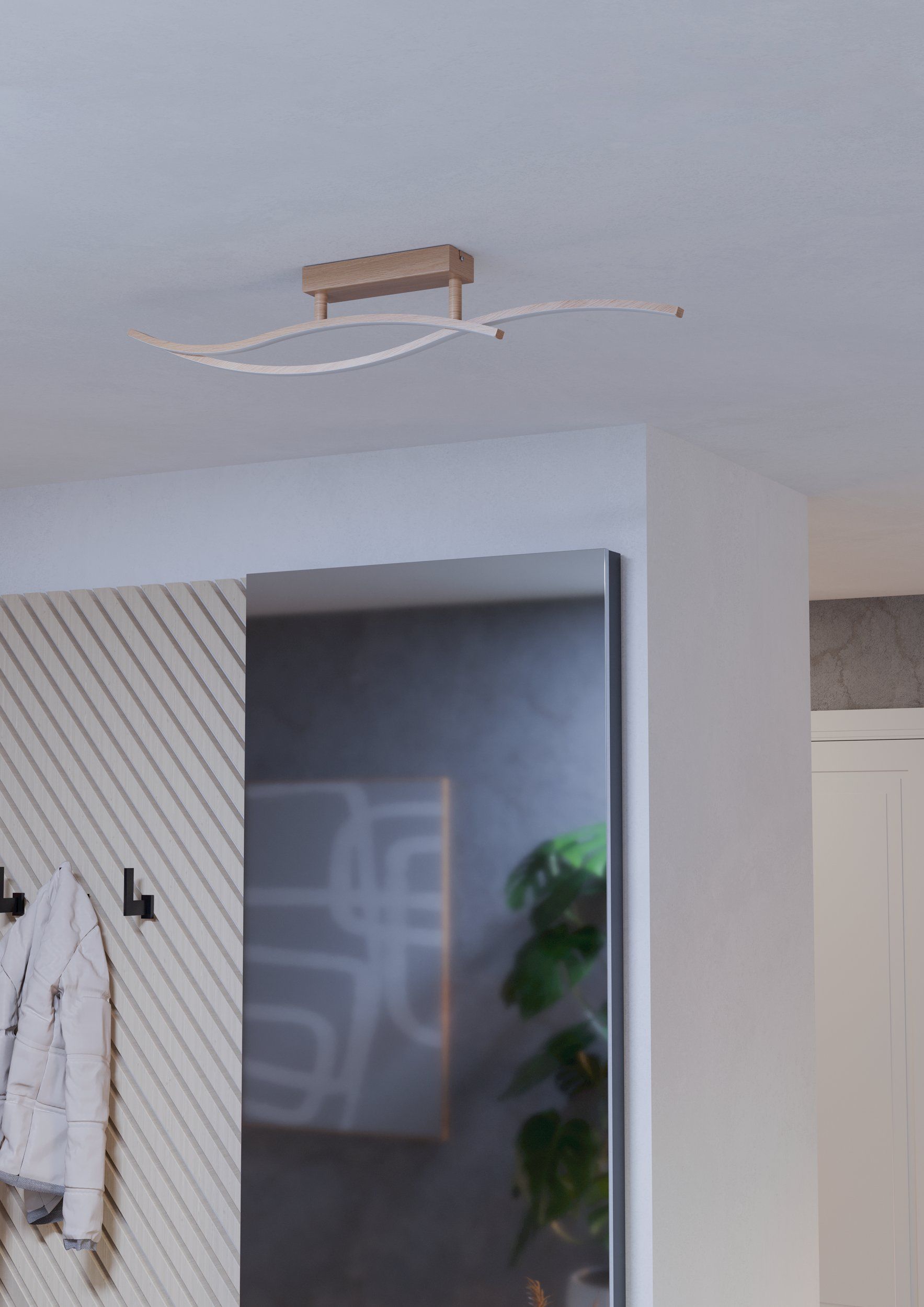 Plafoniera EGLO Grisolia 901211 LED 12W 4000K 1500lm 220-240V,50/60Hz L 850mm x l 60mm x H 150mm plastic/otel maro plastic alb IP20 [3]