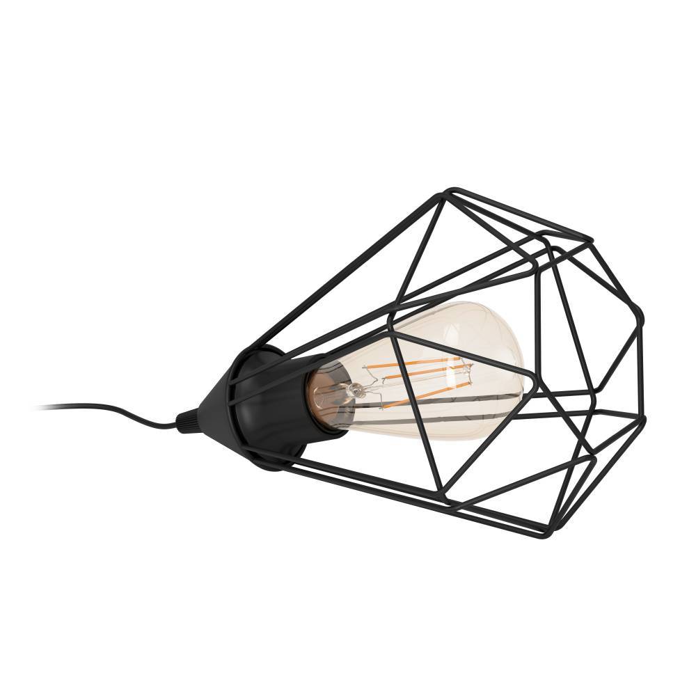 Veioze - Veioza EGLO Tarbes 94192 E27 1X60W 220-240V,50/60Hz H 265mm x Ø175mm otel negru otel negru IP20