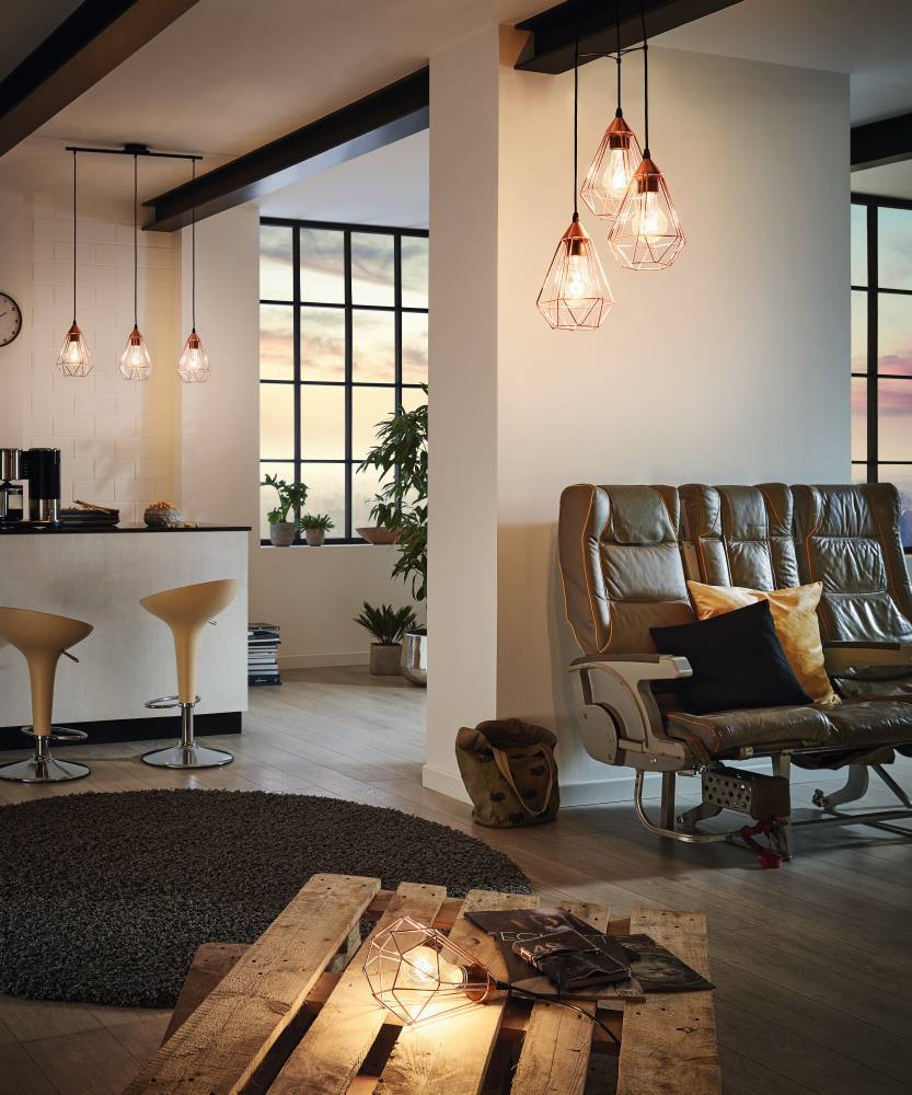 Veioza EGLO Tarbes 94197 E27 1X60W 220-240V,50/60Hz H 265mm x Ø175mm otel negru otel alama IP20 [3]