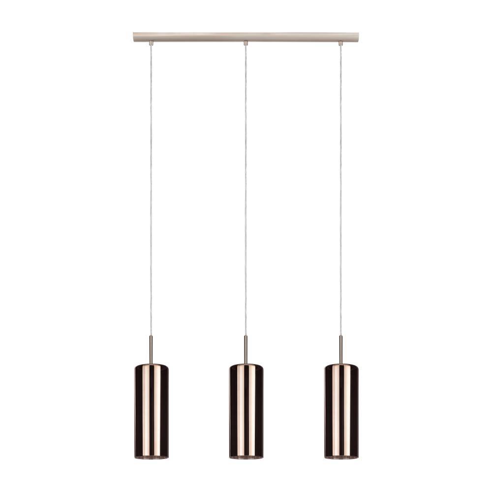 Lustre - Lustra EGLO Selvino 98699 E27 3X15W 220-240V,50/60Hz L 710mm x l 100mm x H 1100mm otel nichel satinat sticla vaporizata alama IP20