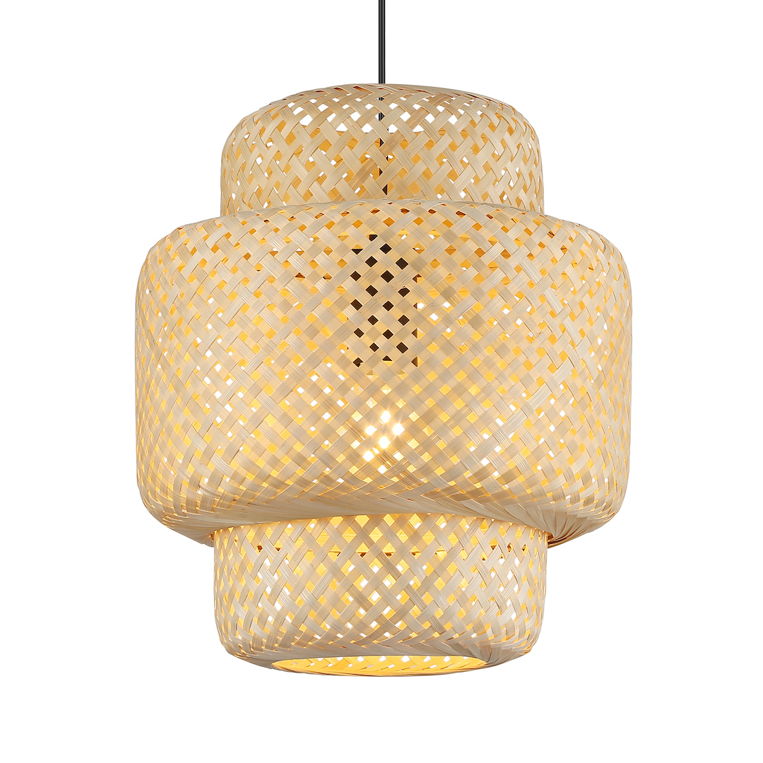 Pendul Milagro Hestia E27 1xE27   230V Black Metal & Bambus IP20 [1]