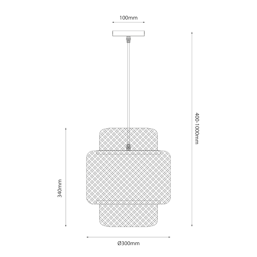 Pendul Milagro Hestia E27 1xE27   230V Black Metal & Bambus IP20 [4]