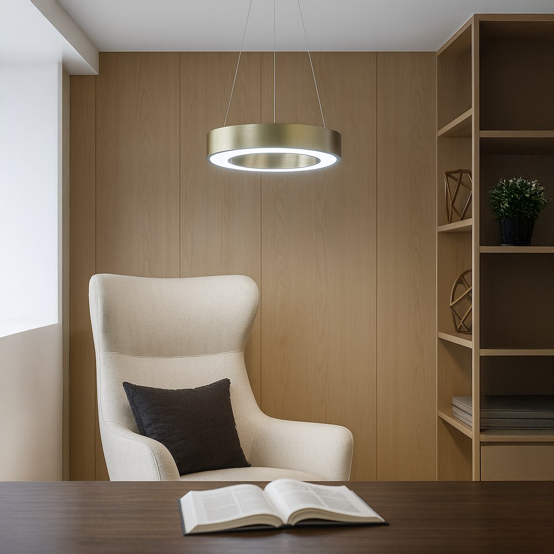 Pendul Milagro Union  40W "3000K:1760lm 
4000K:1956lm
6000K:1863lm" variabilă  3000K / 4000K / 6000K 230V/50Hz Gold Metal & Plastic IP20 [3]