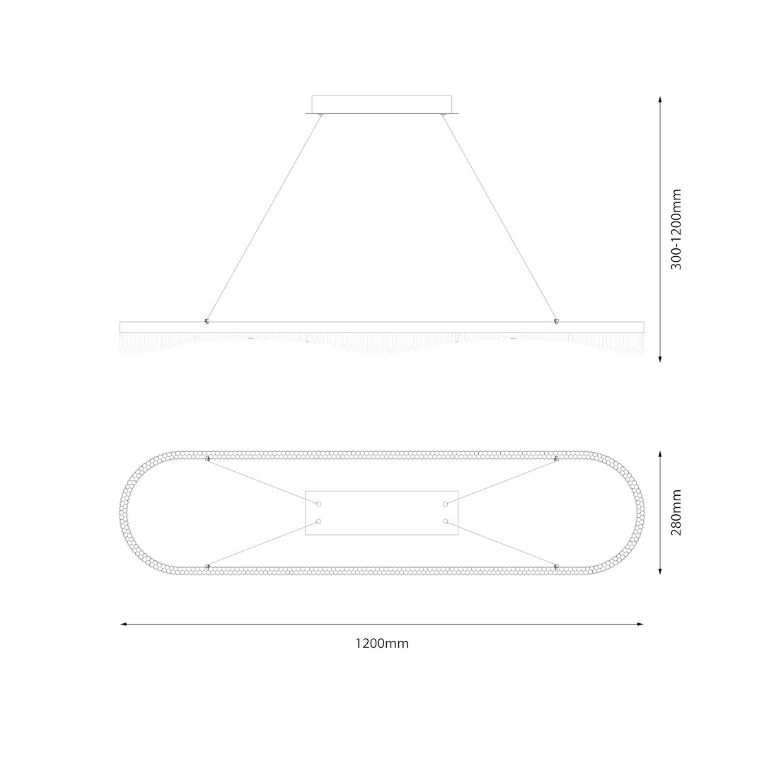 Lustra Milagro Preciosa LED 45W 3600lm 4000K 230V Gold Metal & Acril IP20 [6]