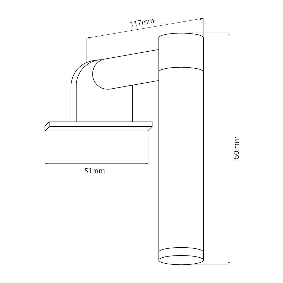 Aplica Milagro Apa mini LED 4W 240lm 3000K 230V Black Plastic IP44 [7]