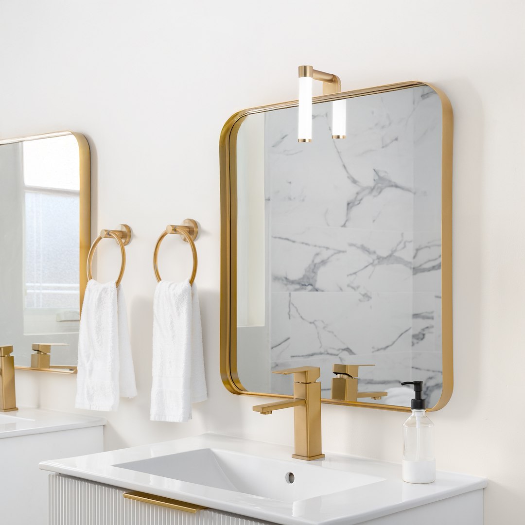 Aplica Milagro Apa mini LED 4W 340lm 4000K 230V Gold Plastic IP44 [1]