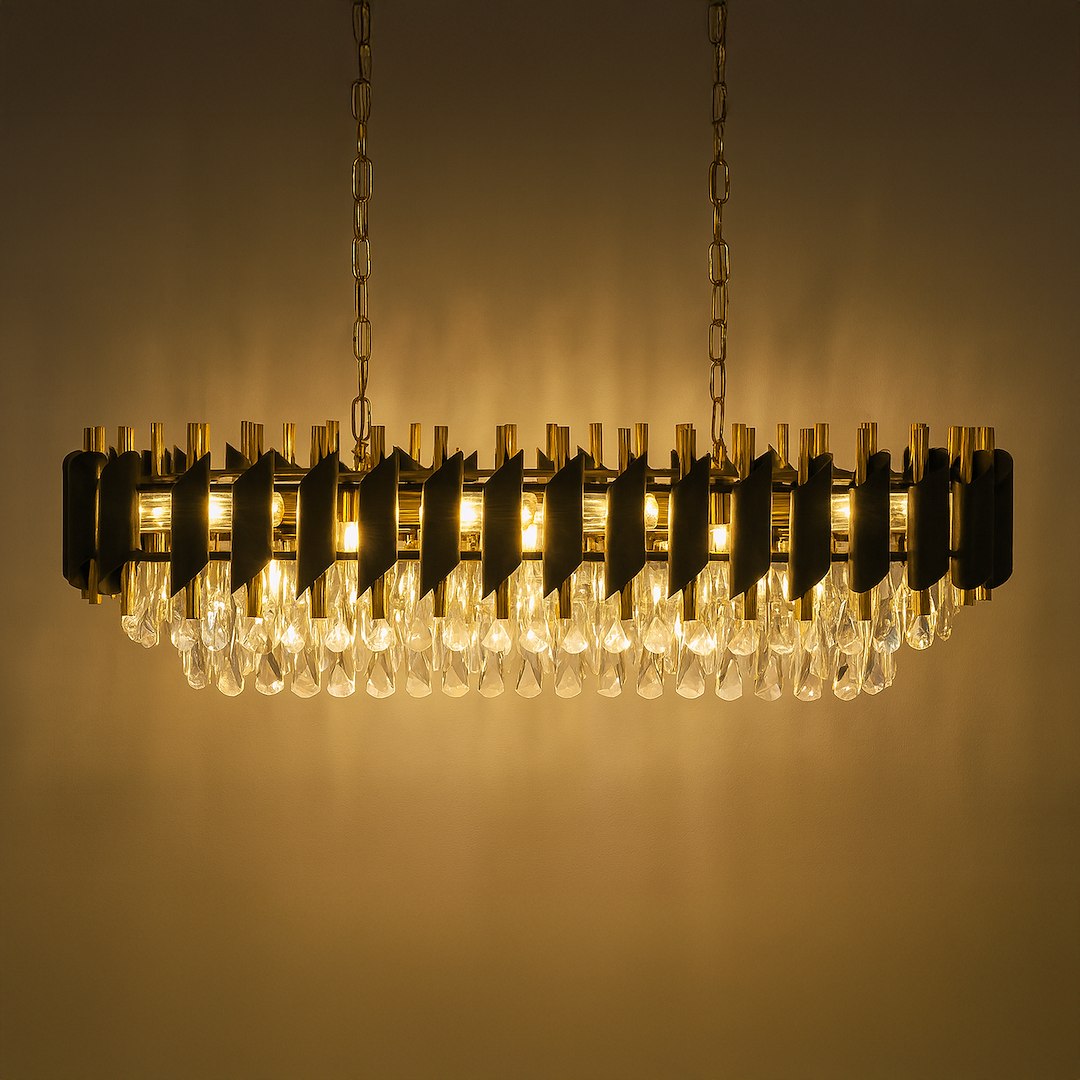 Candelabru Milagro Cristal  10xE14 max 10W    230V/50Hz Black & Gold Metal & Cristal IP20 [1]