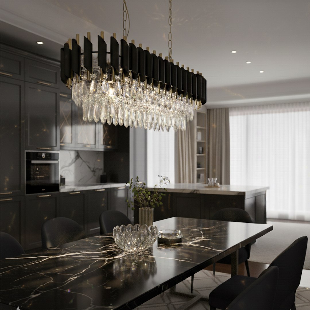 Candelabru Milagro Cristal  10xE14 max 10W    230V/50Hz Black & Gold Metal & Cristal IP20 [4]